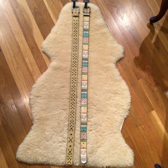 Fossil set of 2 studded leather belts - Picture 3 of 12